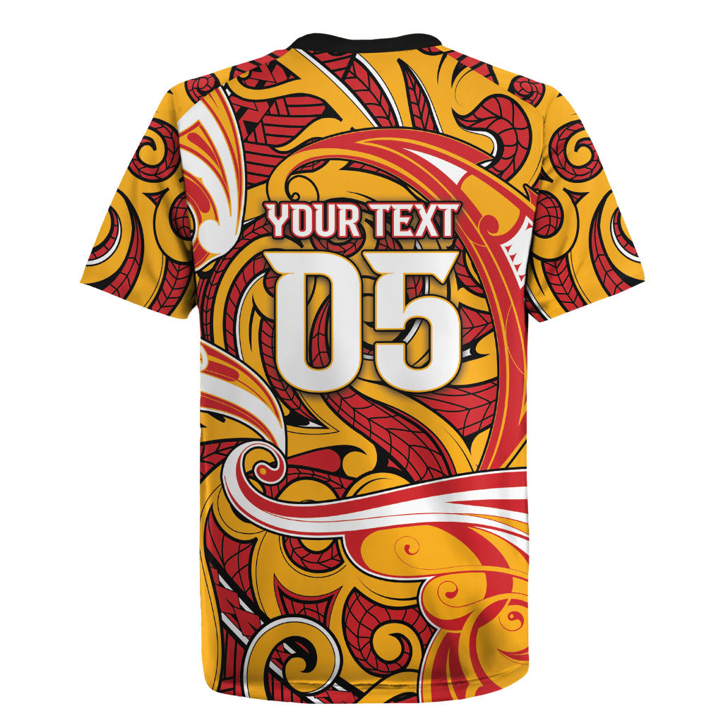 Custom Aotearoa Waikato Tainui Rugby Jersey Maori Tribal Pattern Koru Motif DT05 - Polynesian Pride