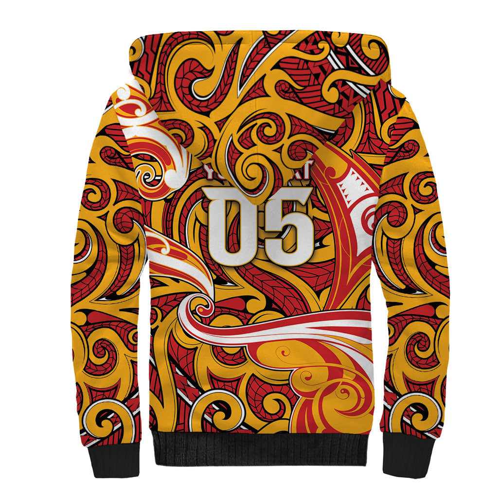 Custom Aotearoa Waikato Tainui Sherpa Hoodie Maori Tribal Pattern Koru Motif DT05 - Polynesian Pride