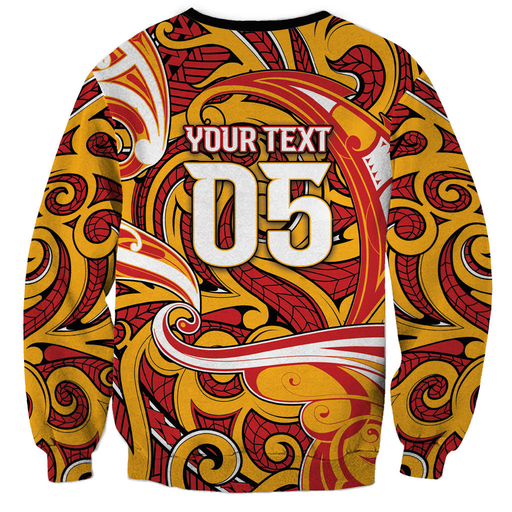 Custom Aotearoa Waikato Tainui Sweatshirt Maori Tribal Pattern Koru Motif DT05 - Polynesian Pride