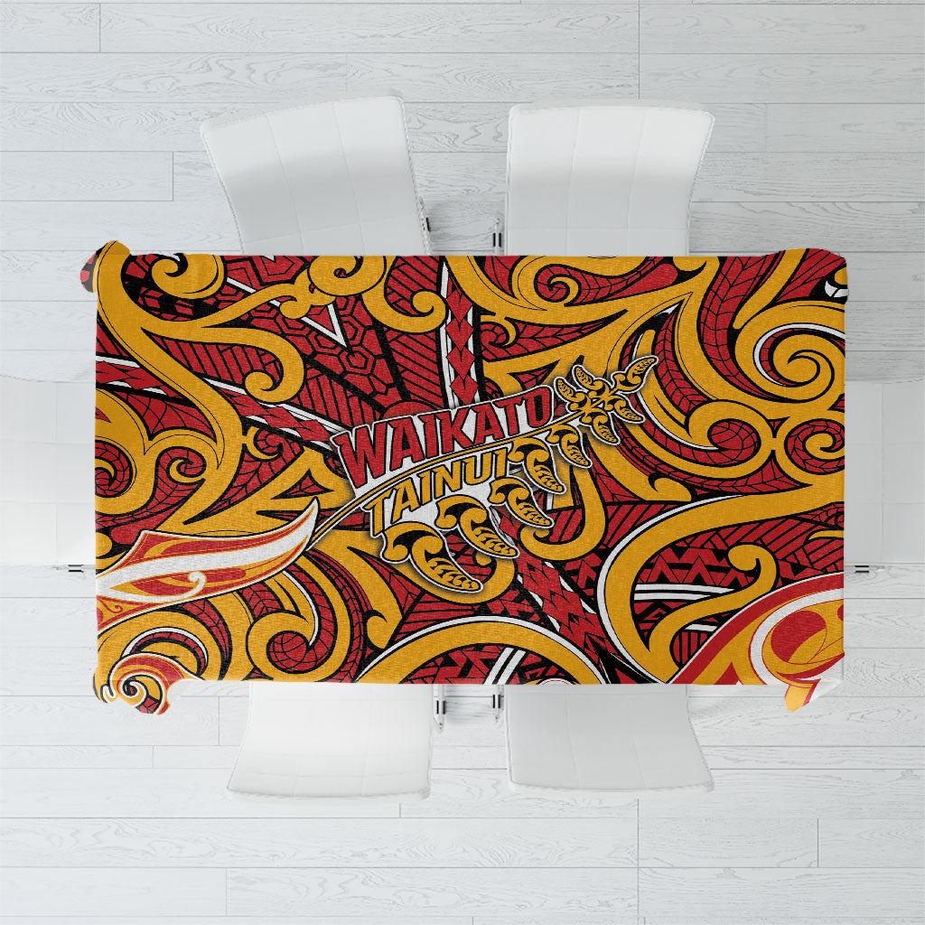 Aotearoa Waikato Tainui Tablecloth Maori Tribal Pattern Koru Motif DT05 Yellow - Polynesian Pride