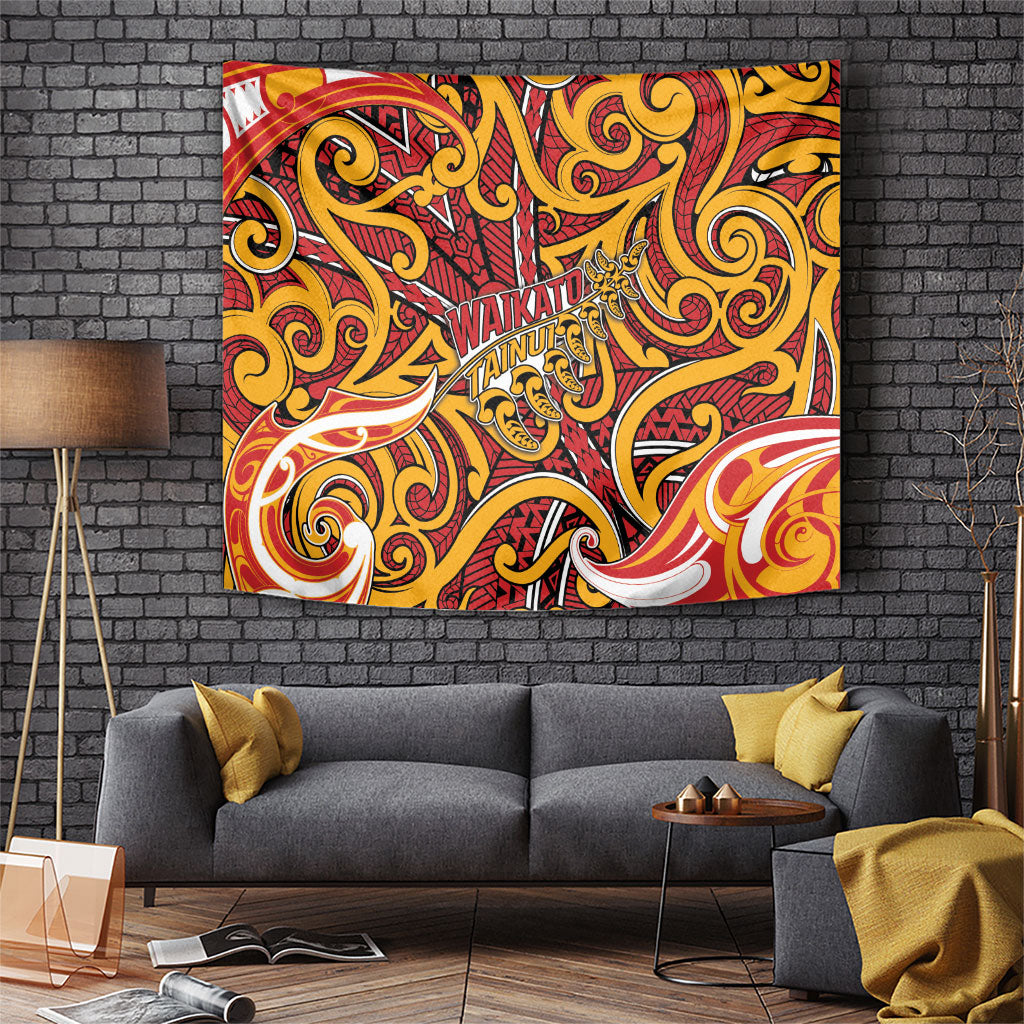 Aotearoa Waikato Tainui Tapestry Maori Tribal Pattern Koru Motif DT05 Yellow - Polynesian Pride