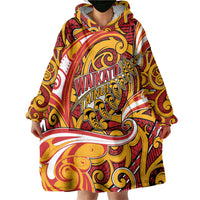 Custom Aotearoa Waikato Tainui Wearable Blanket Hoodie Maori Tribal Pattern Koru Motif DT05 - Polynesian Pride