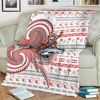 French Polynesian Christmas Blanket Santa Riding Hammerhead Shark Tahitian DT05 - Polynesian Pride