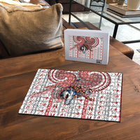 French Polynesian Christmas Puzzle Santa Riding Hammerhead Shark Tahitian DT05 - Polynesian Pride