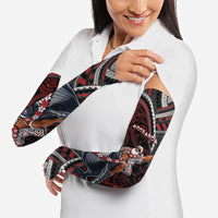 Aotearoa Christmas Arm Sleeves Santa Riding Humpback Whale Maori Koru DT05 - Polynesian Pride