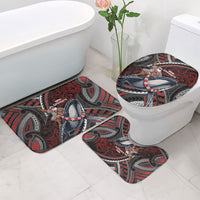Aotearoa Christmas Bathroom Set Santa Riding Humpback Whale Maori Koru DT05 - Polynesian Pride