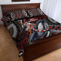 Aotearoa Christmas Quilt Bed Set Santa Riding Humpback Whale Maori Koru DT05 - Polynesian Pride