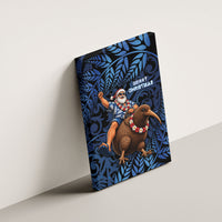 New Zealand Christmas Canvas Wall Art Santa Riding Kiwi Bird Silver Fern DT05 - Polynesian Pride