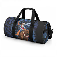 New Zealand Christmas Duffle Bag Santa Riding Kiwi Bird Silver Fern DT05 - Polynesian Pride