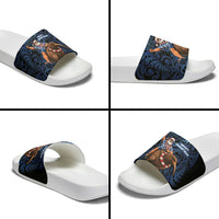 New Zealand Christmas Slide Sandals Santa Riding Kiwi Bird Silver Fern DT05 - Polynesian Pride
