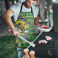 Cook Islands Christmas Apron Santa Riding Flying Fish