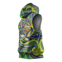 Cook Islands Christmas Sleeveless Hoodie Santa Riding Flying Fish DT05 - Polynesian Pride