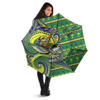 Cook Islands Christmas Umbrella Santa Riding Flying Fish