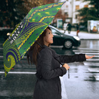 Cook Islands Christmas Umbrella Santa Riding Flying Fish