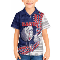 Personalised New Zealand Father's Day Hawaiian Shirt Daddy Kiwi Bird Silver Ferns DT05 - Polynesian Pride