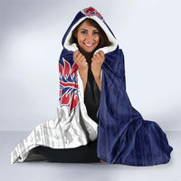 Personalised New Zealand Father's Day Hooded Blanket Daddy Kiwi Bird Silver Ferns DT05 - Polynesian Pride
