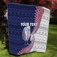 Personalised New Zealand Father's Day Quilt Daddy Kiwi Bird Silver Ferns DT05 - Polynesian Pride