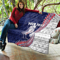 Personalised New Zealand Father's Day Quilt Daddy Kiwi Bird Silver Ferns DT05 - Polynesian Pride