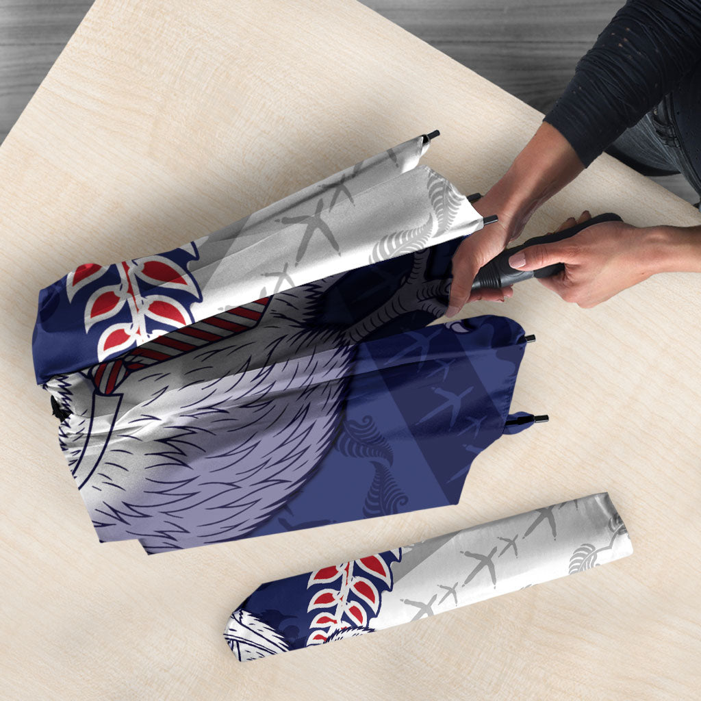 Personalised New Zealand Father's Day Umbrella Daddy Kiwi Bird Silver Ferns DT05 - Polynesian Pride