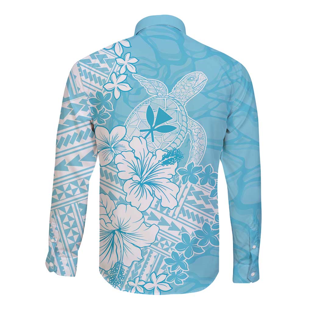 Hawaii Kanaka Maoli Long Sleeve Button Shirt Polynesian Turtle Tattoo DT05 - Polynesian Pride