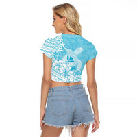 Hawaii Kanaka Maoli Raglan Cropped T Shirt Polynesian Turtle Tattoo DT05 - Polynesian Pride