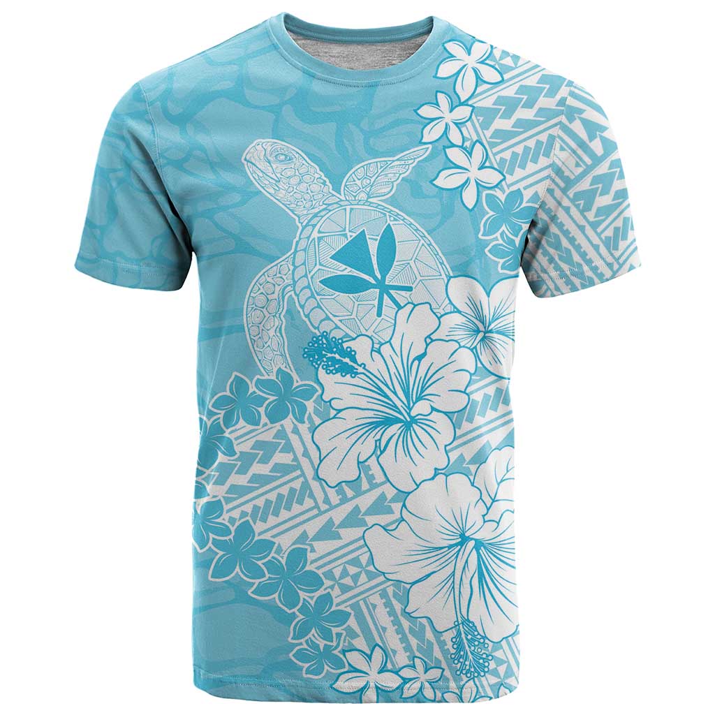 Hawaii Kanaka Maoli T Shirt Polynesian Turtle Tattoo DT05 Blue - Polynesian Pride