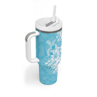 Hawaii Kanaka Maoli Tumbler With Handle Polynesian Turtle Tattoo DT05 - Polynesian Pride