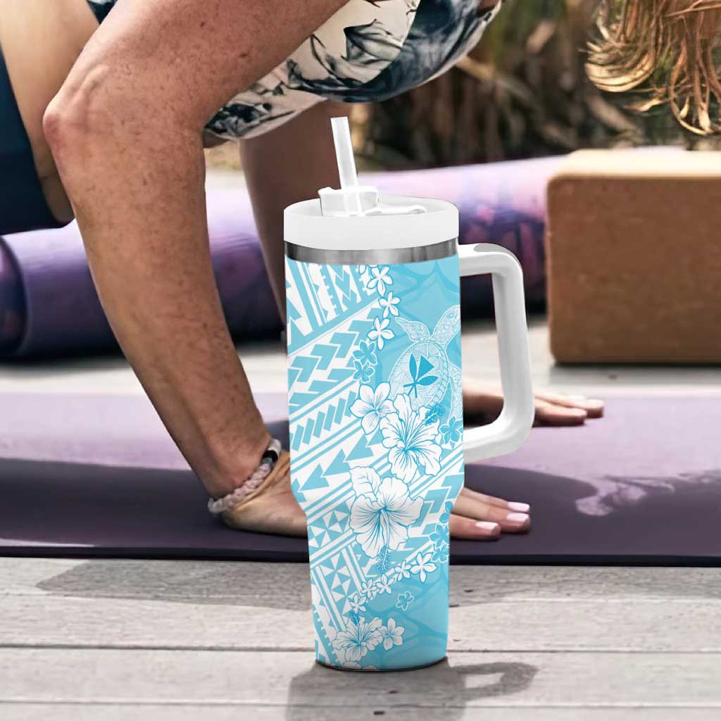 Hawaii Kanaka Maoli Tumbler With Handle Polynesian Turtle Tattoo DT05 - Polynesian Pride