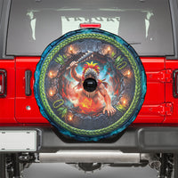 3D Illusion Nightmarchers Halloween Spare Tire Cover Hawaiian Warrior Spirit Lava Portal DT05 - Polynesian Pride