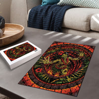 3D Illusion Hula Zombie Halloween Puzzle Hawaiian Undead Dancer Volcano Stone Well