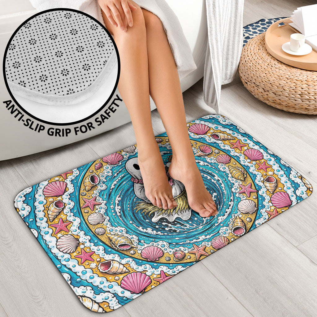 3D Illusion Hula Ghost Halloween Bathroom Set Hawaiian Ukulele Spirit Ocean Vortex DT05 - Polynesian Pride