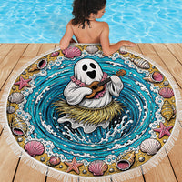 3D Illusion Hula Ghost Halloween Beach Blanket Hawaiian Ukulele Spirit Ocean Vortex DT05 - Polynesian Pride