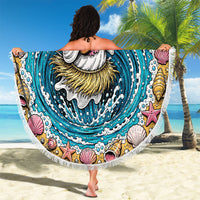 3D Illusion Hula Ghost Halloween Beach Blanket Hawaiian Ukulele Spirit Ocean Vortex DT05 - Polynesian Pride