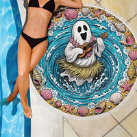3D Illusion Hula Ghost Halloween Beach Blanket Hawaiian Ukulele Spirit Ocean Vortex DT05 - Polynesian Pride