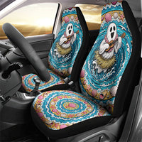 3D Illusion Hula Ghost Halloween Car Seat Cover Hawaiian Ukulele Spirit Ocean Vortex DT05 - Polynesian Pride