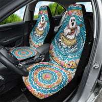 3D Illusion Hula Ghost Halloween Car Seat Cover Hawaiian Ukulele Spirit Ocean Vortex DT05 - Polynesian Pride
