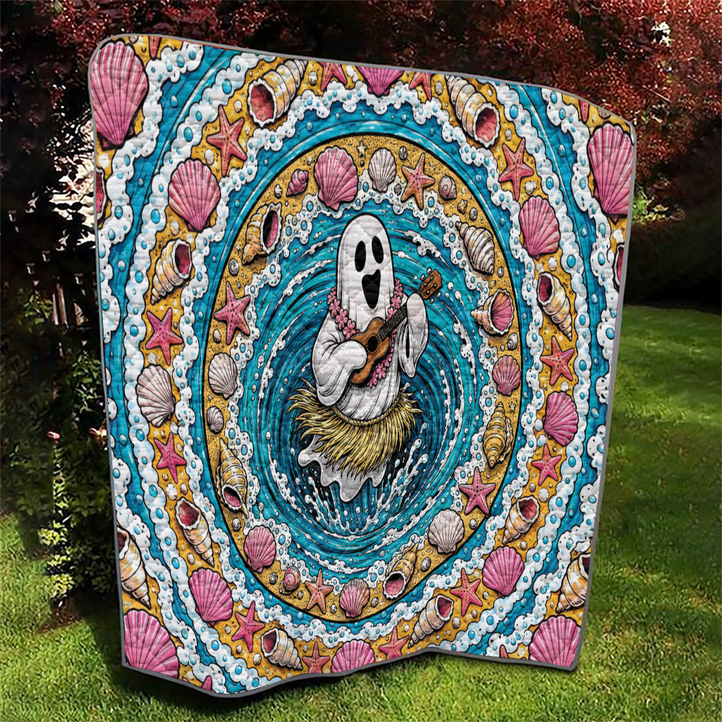 3D Illusion Hula Ghost Halloween Quilt Hawaiian Ukulele Spirit Ocean Vortex DT05 - Polynesian Pride
