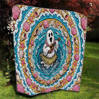 3D Illusion Hula Ghost Halloween Quilt Hawaiian Ukulele Spirit Ocean Vortex DT05 - Polynesian Pride