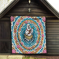 3D Illusion Hula Ghost Halloween Quilt Hawaiian Ukulele Spirit Ocean Vortex DT05 - Polynesian Pride