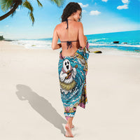 3D Illusion Hula Ghost Halloween Sarong Hawaiian Ukulele Spirit Ocean Vortex DT05 - Polynesian Pride