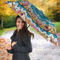 3D Illusion Hula Ghost Halloween Umbrella Hawaiian Ukulele Spirit Ocean Vortex DT05 - Polynesian Pride