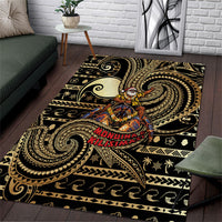 Niue Christmas Area Rug Santa Riding Coconut Crab