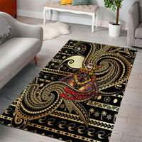 Niue Christmas Area Rug Santa Riding Coconut Crab