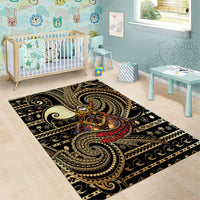 Niue Christmas Area Rug Santa Riding Coconut Crab