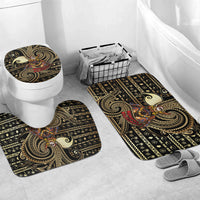 Niue Christmas Bathroom Set Santa Riding Coconut Crab DT05 Mat Set Only (3 pcs) One Size Gold - Polynesian Pride