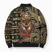 Niue Christmas Bomber Puffer Jacket Santa Riding Coconut Crab