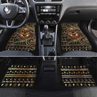 Niue Christmas Car Mats Santa Riding Coconut Crab DT05 Set 4pcs Gold - Polynesian Pride