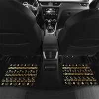 Niue Christmas Car Mats Santa Riding Coconut Crab DT05 Set 2pcs - Back Gold - Polynesian Pride