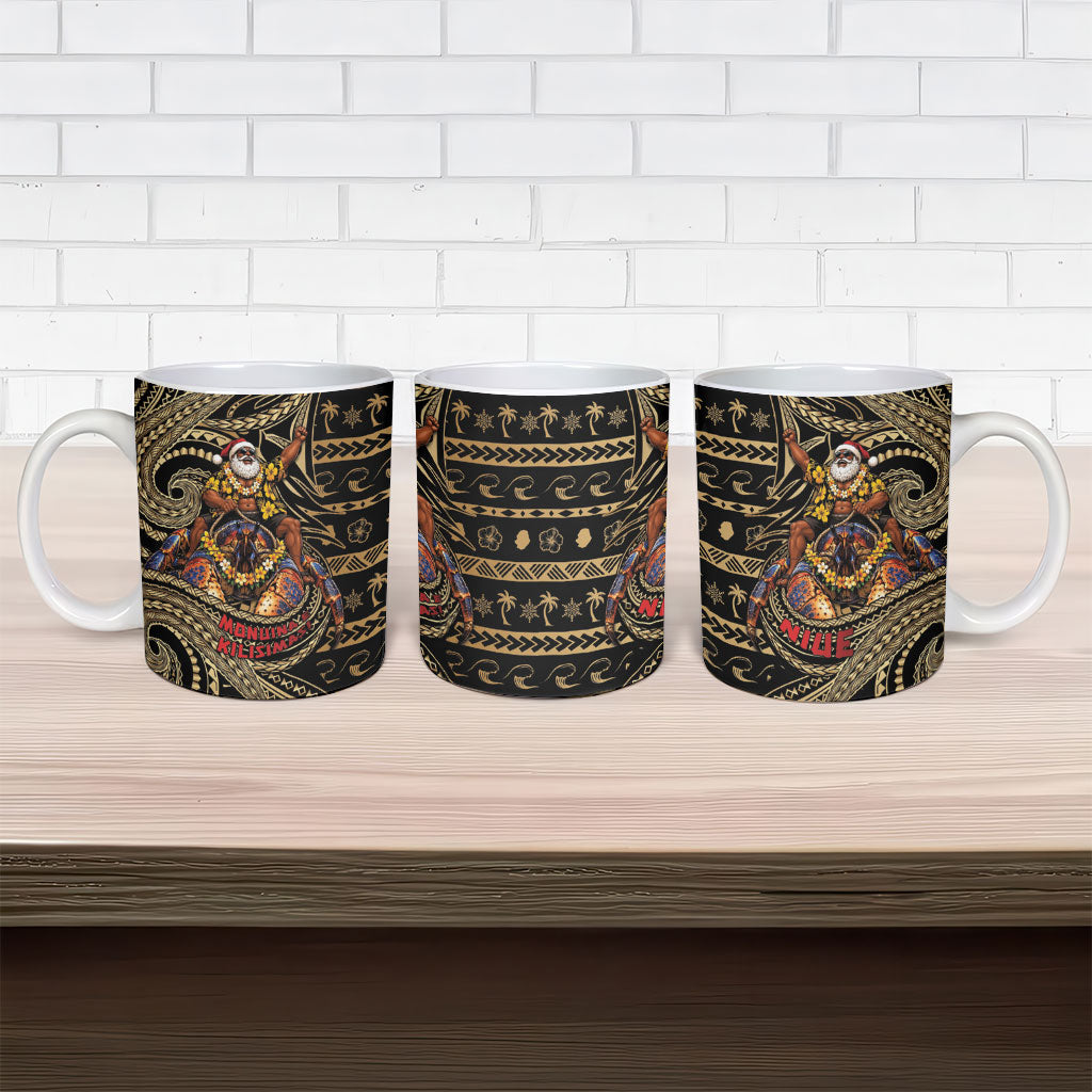 Niue Christmas Ceramic Mug Santa Riding Coconut Crab DT05 - Polynesian Pride