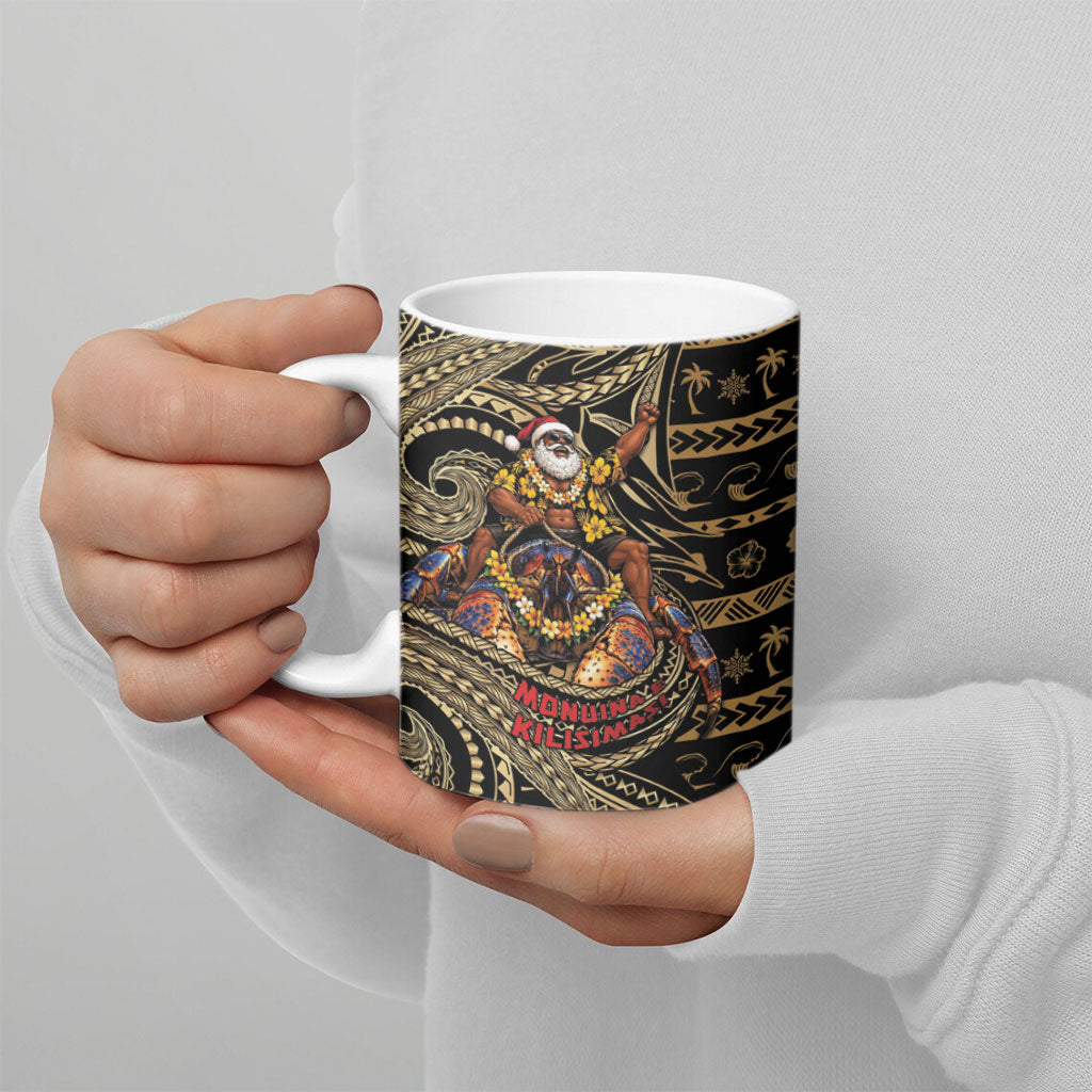 Niue Christmas Ceramic Mug Santa Riding Coconut Crab DT05 - Polynesian Pride
